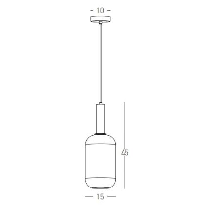 Zambelis 22070 - Ljuskrona med textilsladd 1xE27/40W/230V diameter 15 cm guld