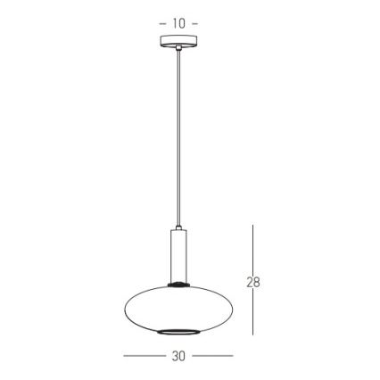 Zambelis 22072 - Ljuskrona med textilsladd 1xE27/40W/230V diameter 30 cm guld
