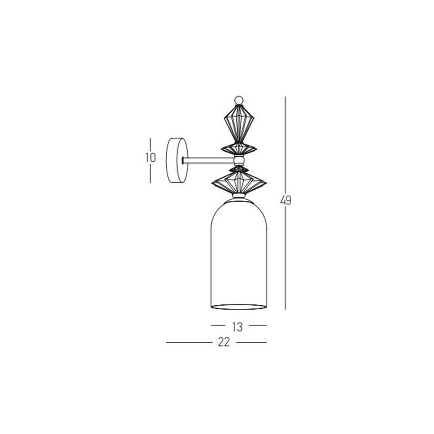 Zambelis 22080 - Vägglampa 1xE27/40W/230V