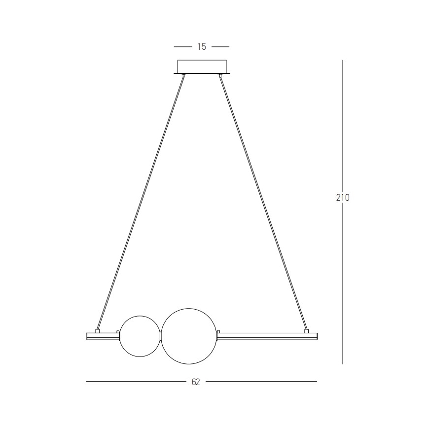 Zambelis 22108 - LED dimbar taklampa LED/11W/230V guld