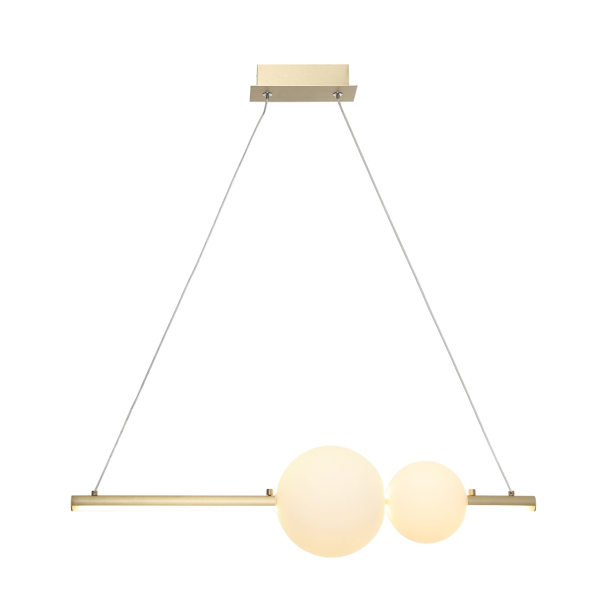 Zambelis 22108 - LED ljusreglerad ljuskrona på textilsladd LED/11W/230V guld