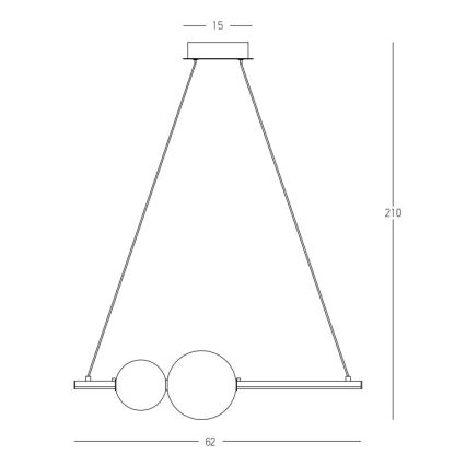 Zambelis 22108 - LED ljusreglerad ljuskrona på textilsladd LED/11W/230V guld