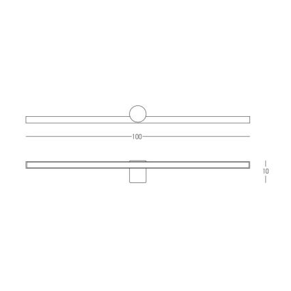 Zambelis 22126 - Badrumsspegel med LED-belysning LED/21W/230V 100 cm IP54