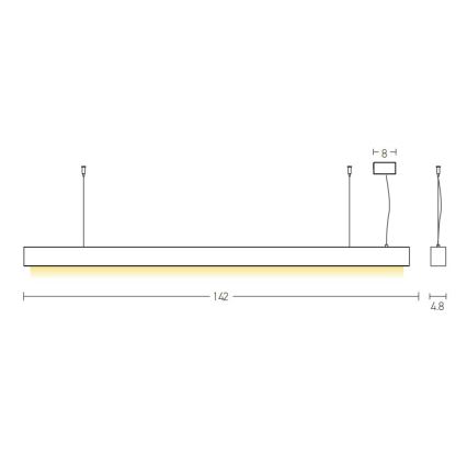 Zambelis 22210 - LED ljuskrona med textilsladd LED/45W/230V