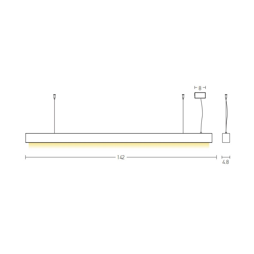 Zambelis 22210 - LED ljuskrona med textilsladd LED/45W/230V