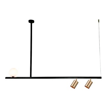 Zambelis 22227 - Ljuskrona med textilsladd 2xGU10/25W+G9/9W/230V