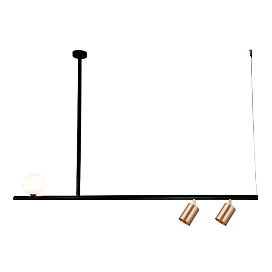 Zambelis 22227 - Ljuskrona med textilsladd 2xGU10/25W+G9/9W/230V
