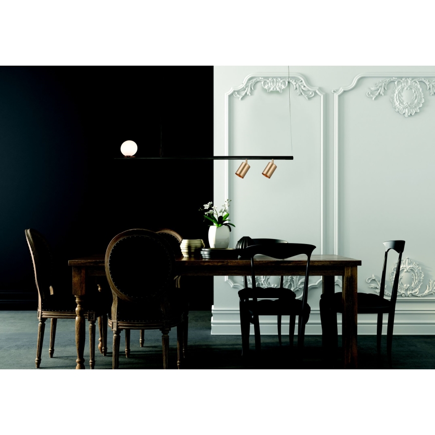 Zambelis 22227 - Ljuskrona med textilsladd 2xGU10/25W+G9/9W/230V