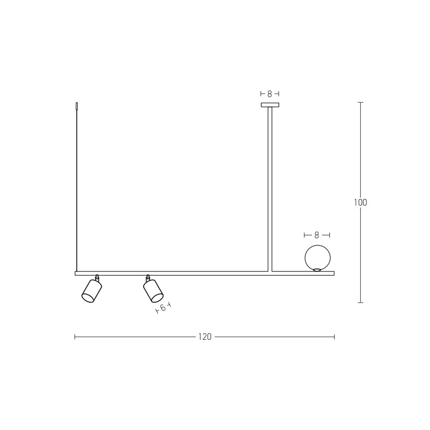 Zambelis 22227 - Ljuskrona med textilsladd 2xGU10/25W+G9/9W/230V
