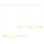Zambelis 22235 - LED ljusreglerad ljuskrona på textilsladd LED/22W/230V guld
