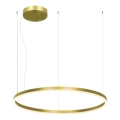 Zambelis 22240 - LED ljusreglerad ljuskrona på textilsladd LED/57W/230V 3000K diameter 80 cm guld