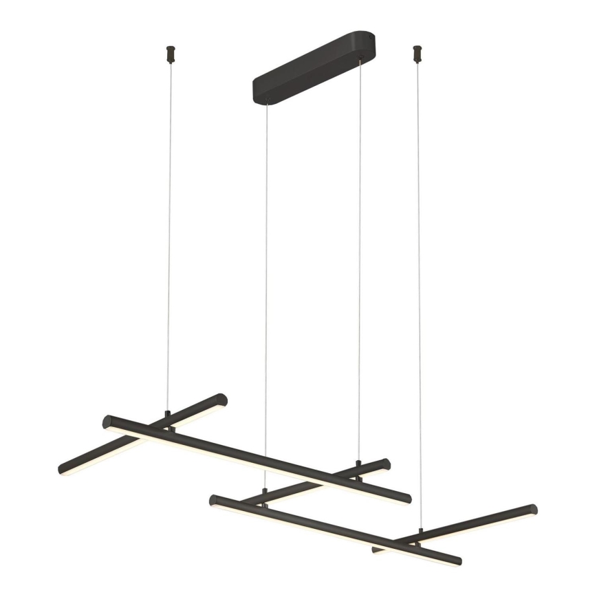 Zambelis 22244 - LED ljusreglerad ljuskrona på textilsladd LED/50W/230V svart