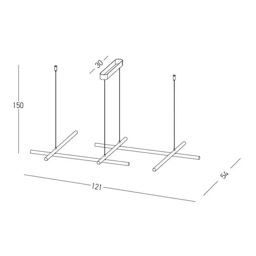 Zambelis 22244 - LED ljusreglerad ljuskrona på textilsladd LED/50W/230V svart