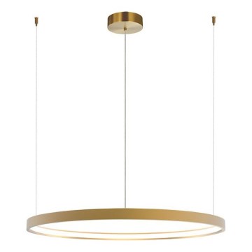 Zambelis 23032 - LED ljusreglerad ljuskrona på textilsladd LED/28W/230V 3000K diameter 60 cm guld