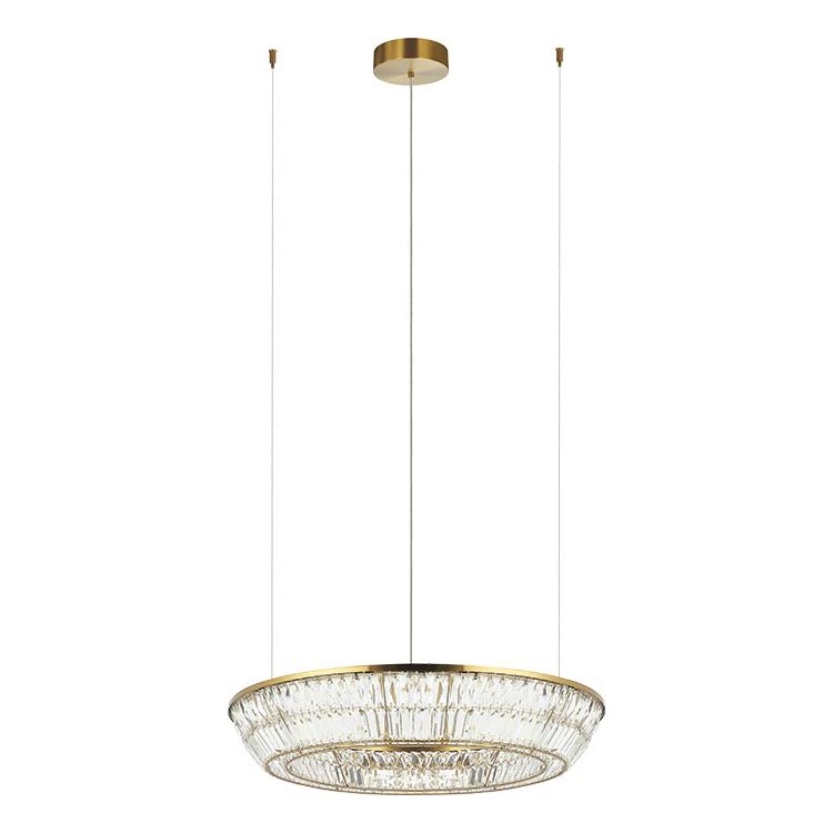 Zambelis 23048 - LED Ljusreglerad kristall ljuskrona på snöre LED/55W/230V CRI 90 3000K diameter 80 cm mässing