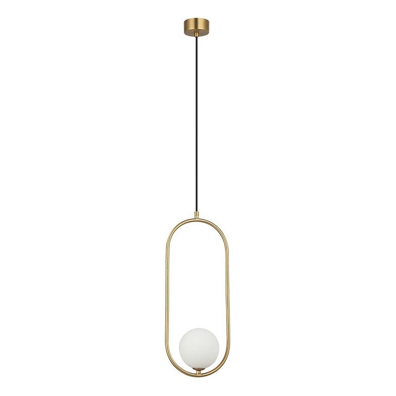 Zambelis 23135 - Ljuskrona med textilsladd 1xG9/7W/230V 12x20 cm guld