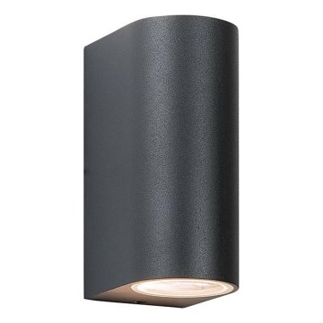 Zambelis E122 - Vägglampa för utomhusbruk 2xGU10/15W/230V IP54 antracit