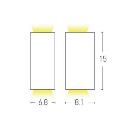 Zambelis E122 - Vägglampa för utomhusbruk 2xGU10/15W/230V IP54 antracit
