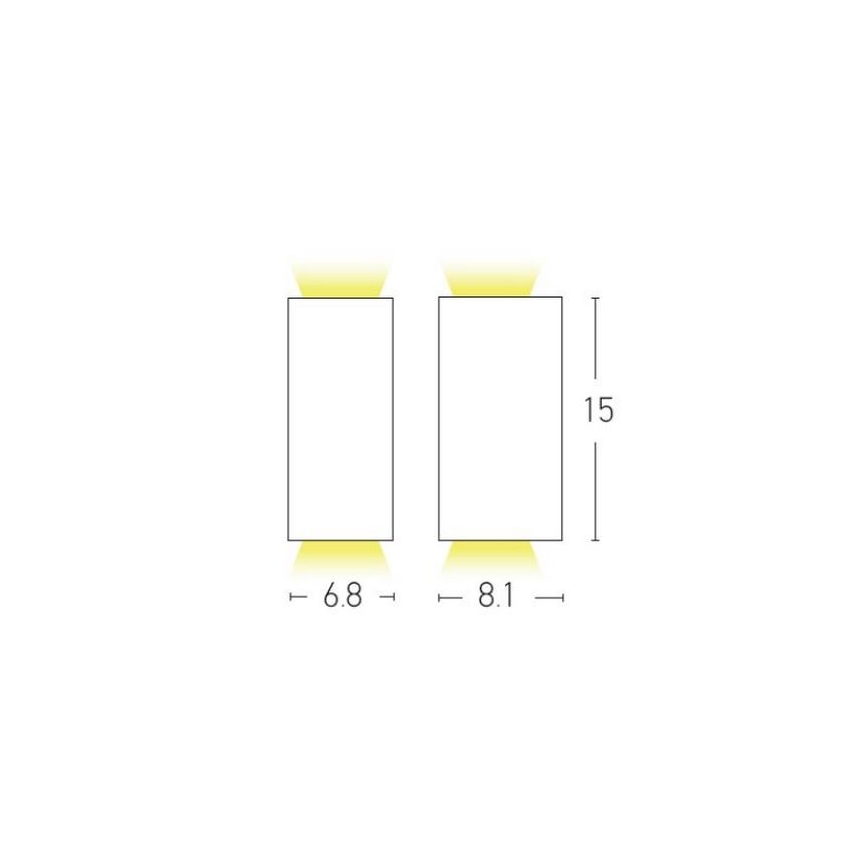 Zambelis E122 - Vägglampa för utomhusbruk 2xGU10/15W/230V IP54 antracit