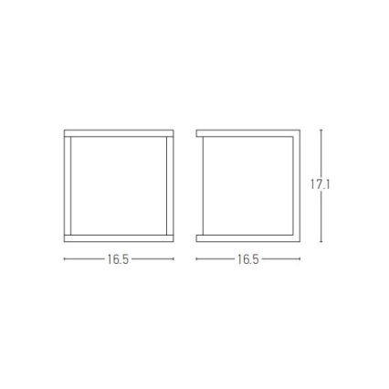 Zambelis E127 - Vägglampa för utomhusbruk 1xE27/18W/230V IP54 antracit