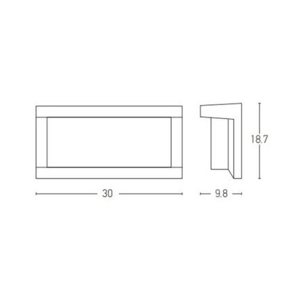 Zambelis E128 - Vägglampa för utomhusbruk 1xE27/18W/230V IP54 antracit