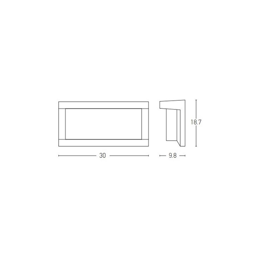 Zambelis E128 - Vägglampa för utomhusbruk 1xE27/18W/230V IP54 antracit