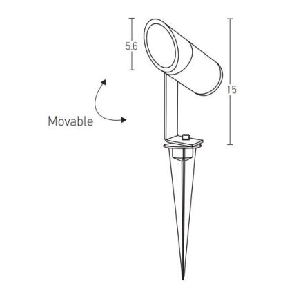 Zambelis E152 - LED-lampa för utomhusbruk LED/7W/230V IP65 antracit