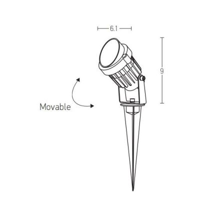 Zambelis E153 - LED-lampa för utomhusbruk LED/5W/230V IP65 antracit