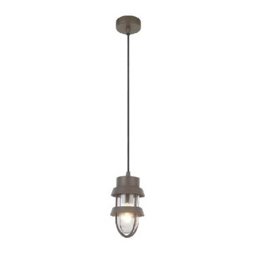 Zambelis E172 - Ljuskrona för utomhusbruk 1xE27/40W/230V IP54 brun