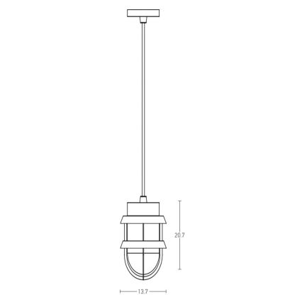 Zambelis E172 - Ljuskrona för utomhusbruk 1xE27/40W/230V IP54 brun