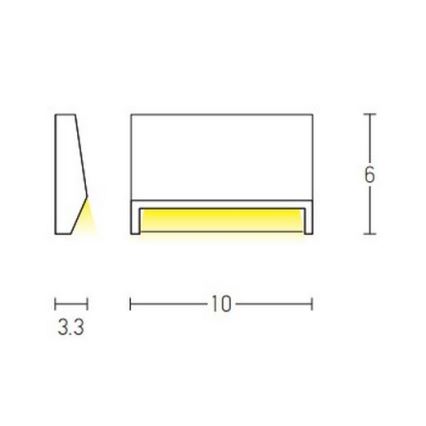 Zambelis E182 - LED trappbelysning för utomhusbruk LED/1,5W/230V IP54 vit