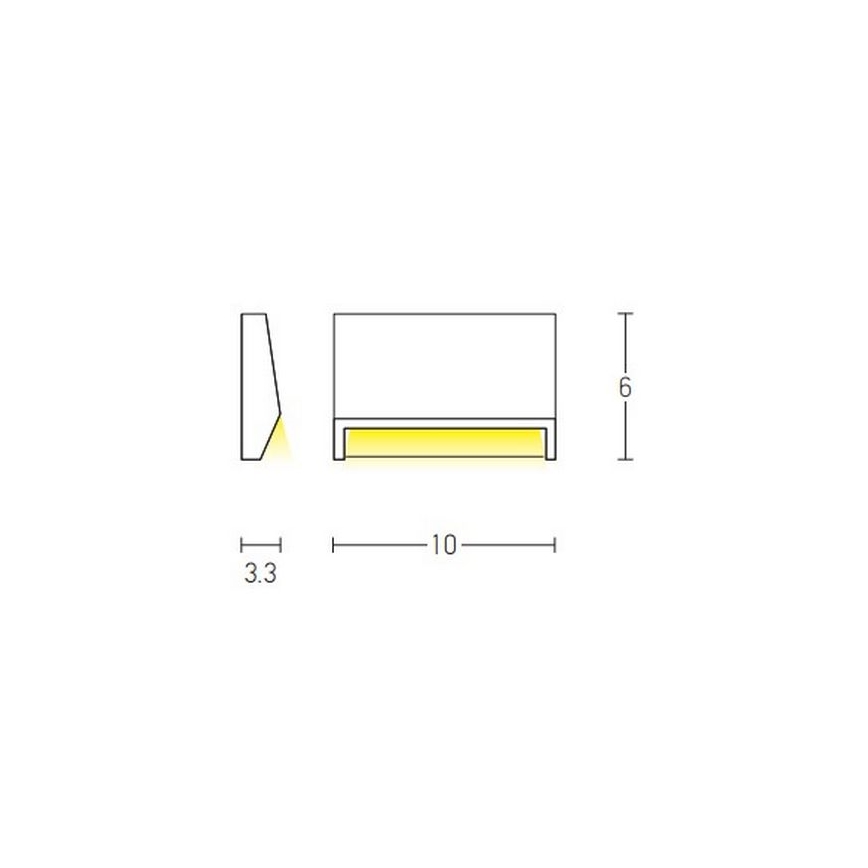 Zambelis E182 - LED trappbelysning för utomhusbruk LED/1,5W/230V IP54 vit