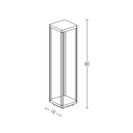 Zambelis E204 - LED-lampa för utomhusbruk LED/7W/230V IP54 antracit