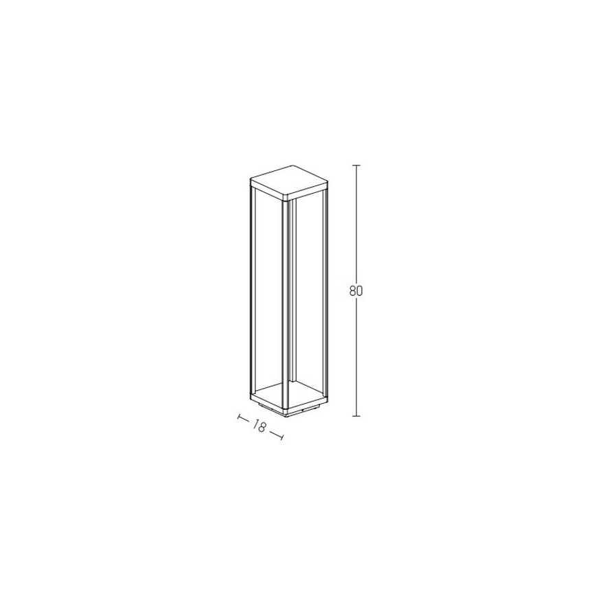 Zambelis E204 - LED-lampa för utomhusbruk LED/7W/230V IP54 antracit