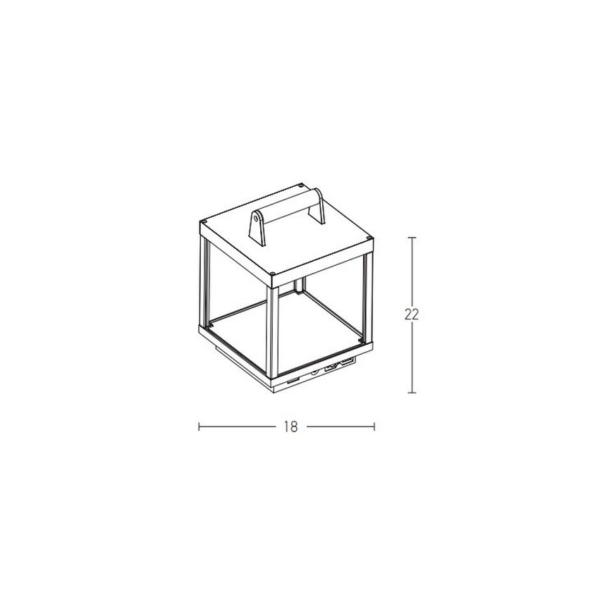 Zambelis E218 - LED dimbar utomhuslampa LED/5W/5V IP54 svart