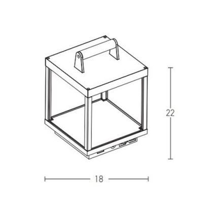 Zambelis E218 - LED ljusreglerad utomhuslampa LED/5W/5V IP54 svart