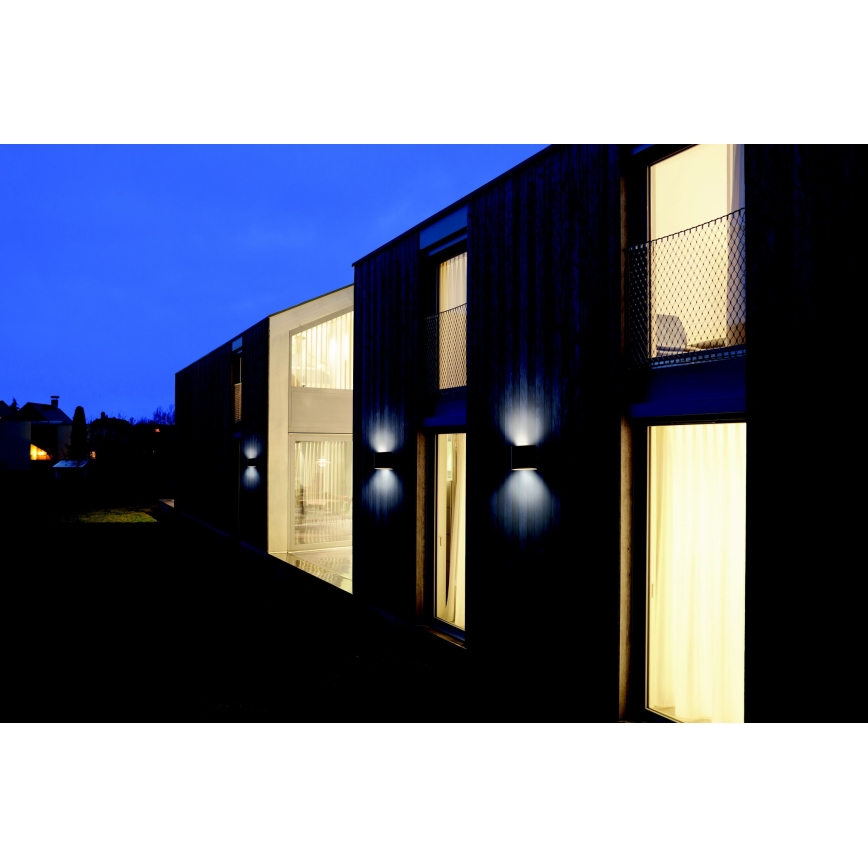 Zambelis E239 - LED vägglampa för utomhusbruk 2xLED/6W/230V IP65 antracit