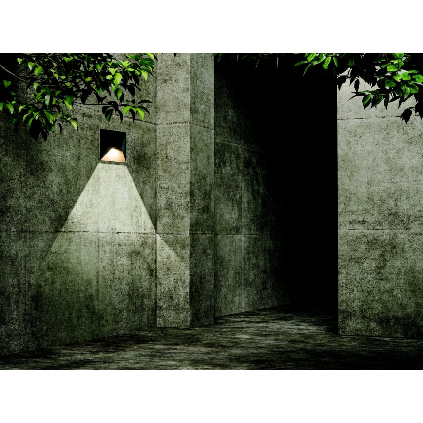 Zambelis E243 - LED vägglampa för utomhusbruk LED/7W/230V IP44 antracit