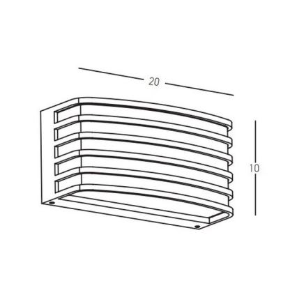 Zambelis E275 - Vägglampa för utomhusbruk 1xE27/20W/230V IP54 brun