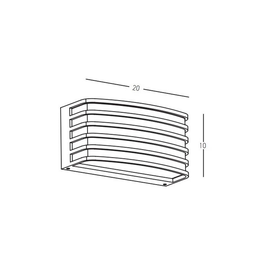 Zambelis E275 - Vägglampa för utomhusbruk 1xE27/20W/230V IP54 brun