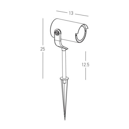Zambelis E284 - Utomhuslampa 1xGU10/20W/230V IP65 brun