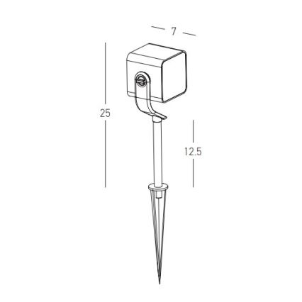 Zambelis E286 - LED-lampa för utomhusbruk LED/12W/230V IP65 antracit
