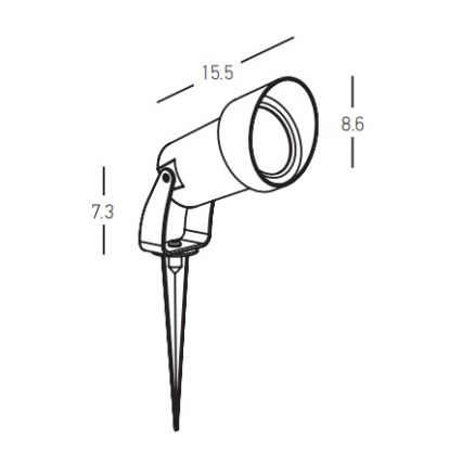 Zambelis E310 - Utomhuslampa 1xGU10/7W/230V IP54