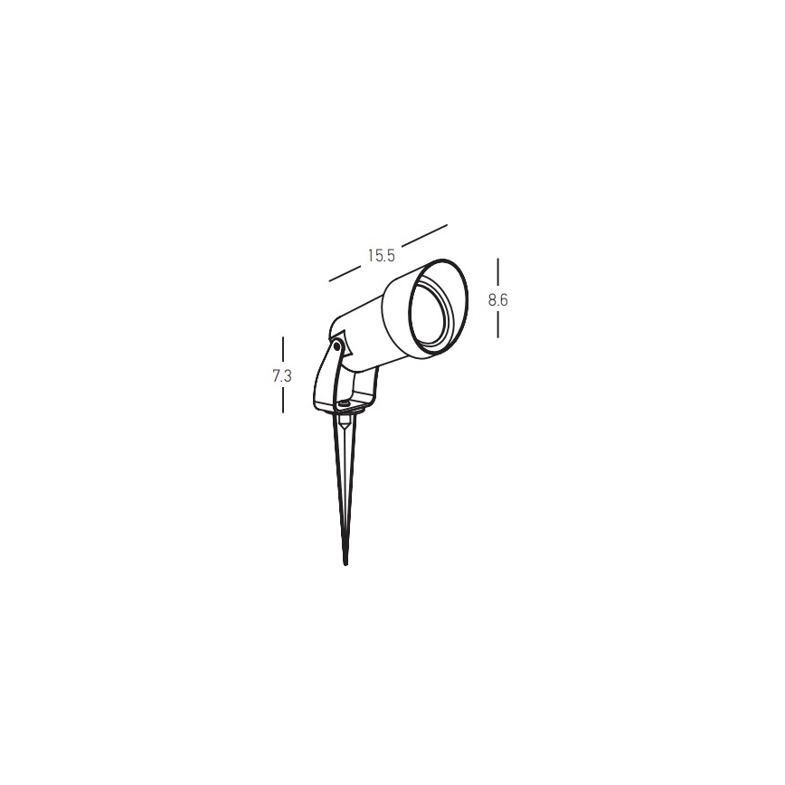 Zambelis E310 - Utomhuslampa 1xGU10/7W/230V IP54