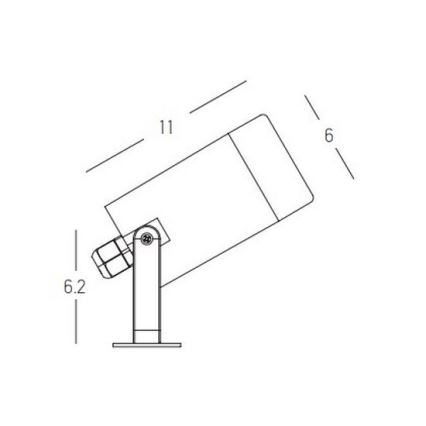 Zambelis E311 - Utomhuslampa 1xGU10/7W/230V IP54
