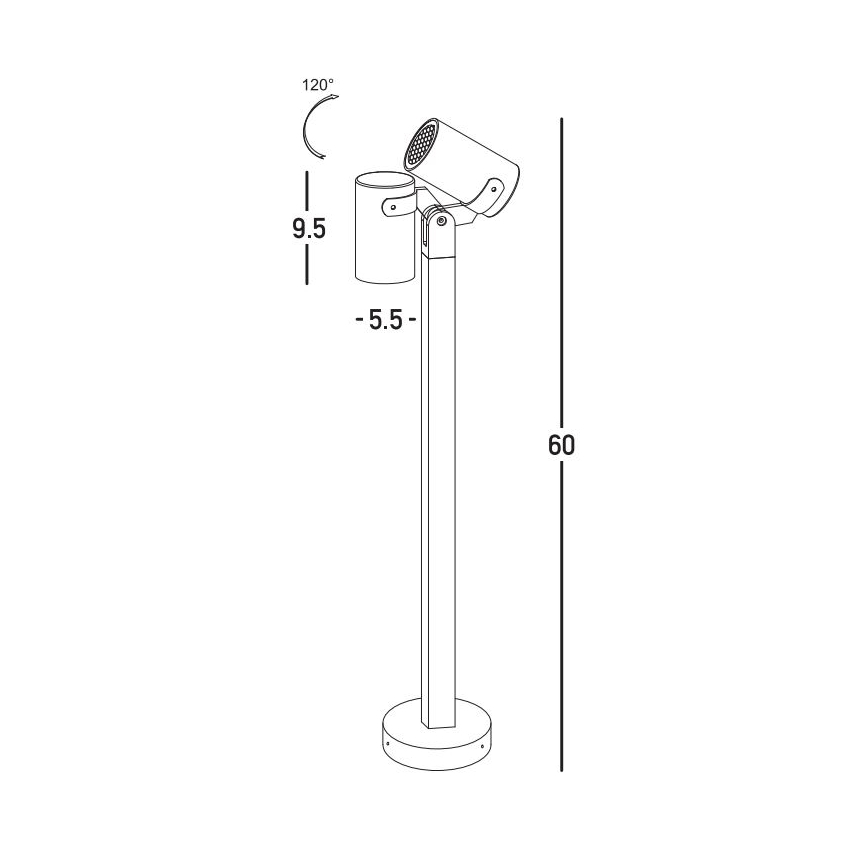 Zambelis E325 - Utomhuslampa 1xGU10/15W/230V IP54 antracit