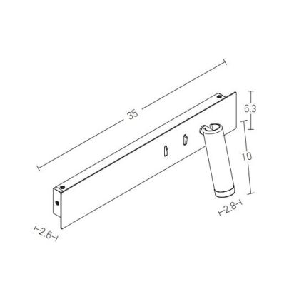 Zambelis H52 - LED väggbelysning LED/3W + LED/10W/230V vit