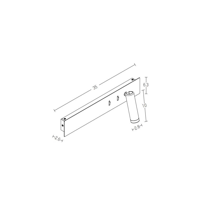 Zambelis H52 - LED väggbelysning LED/3W + LED/10W/230V vit