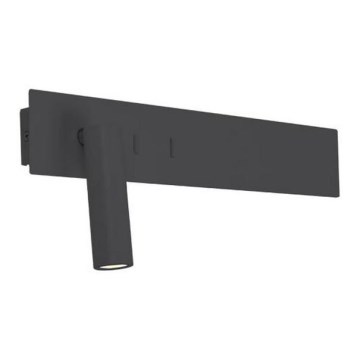 Zambelis H54 - LED väggbelysning LED/3W + LED/10W/230V svart