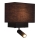 Zambelis H59 - LED vägglampa LED/3W + 1xE27/40W/230V svart